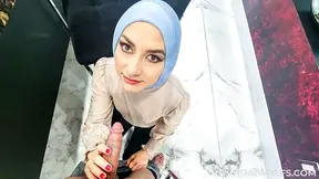 Covered woman desperately helps inexperienced family member learn to fuck properly before his big date