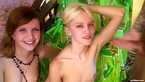 Young Russian Couples Feat. Skinny Girls Have Amateur Foursome Orgy At Home