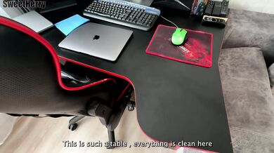 Sexy maid rides my dick instead of cleaning POV