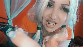 Trapped between the towering teeth of a colossal Harley Quinn