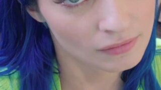 Girls with the sexiest eyes possible sucks dick in POV
