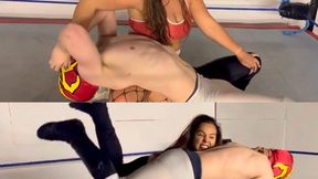 BBW dominates and slams skinny male