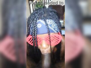 Nasty hoe swallowing cum on Valentines Day before her momma caught us