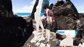 Asian fellow getting pounded, filmed on the beach (original VRAV)