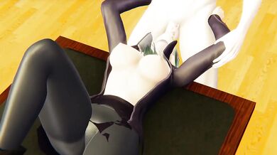Raw Anime Blowjob Maki Zenin Sloppy Gagging Fucked