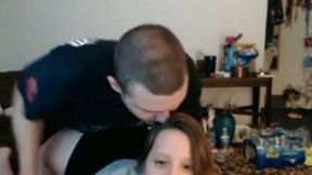 Chubby young man is having fun with his busty girlfriend