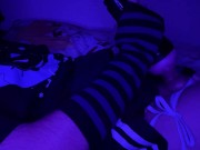 Needy femboy humps waifu body pillow and fucks fleshlight