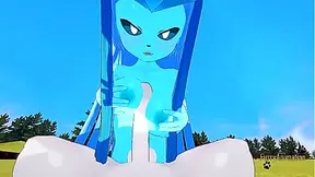 Cinderace Ignites Steamy Encounter with Frosty Glaceon – Explosive Pleasure Ensues