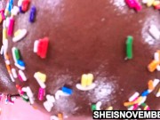 I Wink My Sugar Sprinkle Covered Little Ass Hole And Shaved Pussy Lips Erotic Pose, Sheisnovember