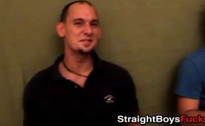 Wild threesome for short haired teen with well endowed men