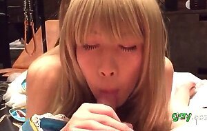 Sexy Asian CD blowjob