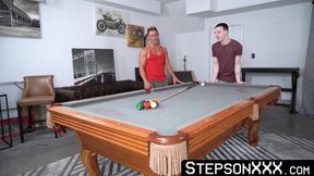 My cute stepson Troye Jacobs gave me a pool table so I gave him my yummy cum