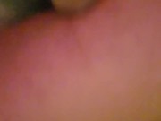 Gaping my ass with monster dildo dodo beer can and fuck machine