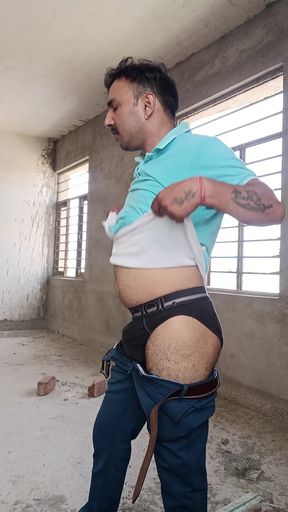 Indian Desi Police Officer Stepfather Get Suckiing and Shower with Neighbour Stepfather and Army Officer