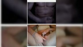 I was just touching my pussy while my webcam sex partner jerked off his dick