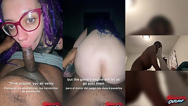 Goth purple dreadhead gets slutted out