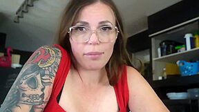 Lovely Lady With Big Tits, Tattoos And Glasses, Yogabella