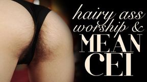 Hairy Ass Worship with Mean CEI