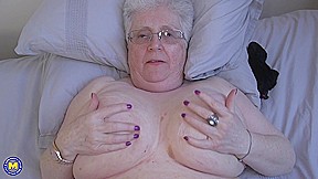 Compilation Of Horny Grandma Caroline V. Playing With Her Big Tits - MatureNl