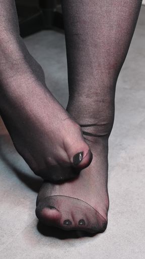Asmr Nylons Feet Rubbing Extremely Relaxing and Horny at the Same Time Nylon Foot Tease in 4K