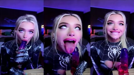 ariesiatv spidergirl asmr joi dildo blowjob