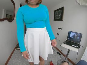 Colombian Brunette Records Her First Porn Video