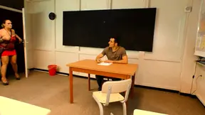 Sexy milfmom threesome fucking pussy licking in the college