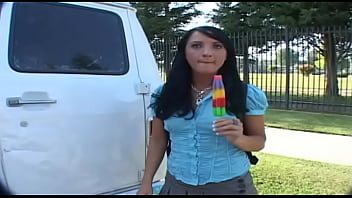 Black Haired Beauty Deena Daniels Gives Him Head and Enjoys a Big Cock