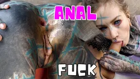 Tattooed teen with dreadlocks rides big cock in cowgirl