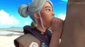 Jett Beach Head's monstrous ass gets pounded in 3D animation