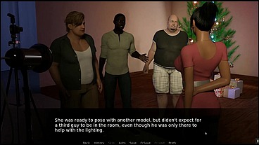 Zoey Christmas Gift [ NTR Xmas Hentai Game PornPlay ] Ep.1 Naughty photoshoot with a black model without her husband knowing it