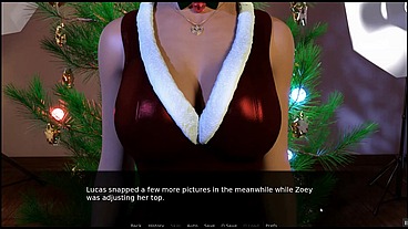 Zoey Christmas Gift [ NTR Xmas Hentai Game PornPlay ] Ep.1 Naughty photoshoot with a black model without her husband knowing it