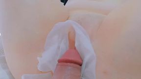 Pinay student squats and gets fucked in the froggy position her tight pussy gapes wide