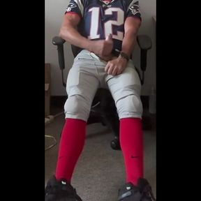 Jockdad87 Jerks and Shoots a Load in His Football Uniform