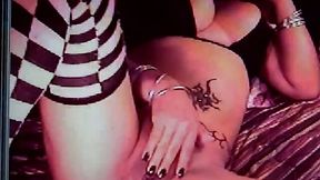 Pierced and tattooed girlfriend goes wild in front of a cam