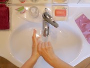 Nurse washes Hands after Hospital against Coronavirus #Scrubhub