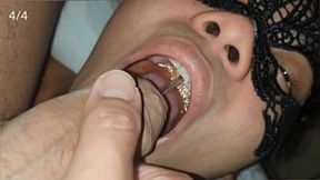Latina Slave Takes Deepthroat Anal&#x1F44C; Double Penetration Cumshot Piss