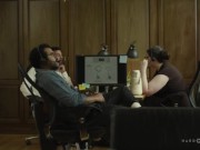 BBW Beauty Lets Coworkers Release Big Dick Tension On Her Phat Pussy