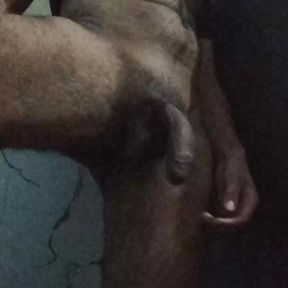 Indian men try to make cock harder and big.