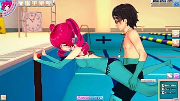 Bikini Kasane Teto And Guy Have The Pool All To Themselves To Fuck In Koikatsu