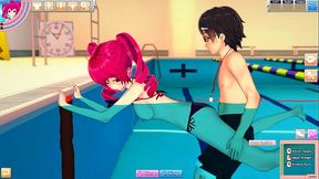 Bikini Kasane Teto And Guy Have The Pool All To Themselves To Fuck In Koikatsu