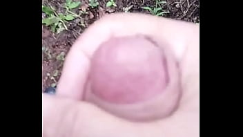 Outdoor masturbation and cum