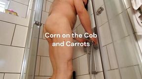 Anal Vegan Corn on the Cob and Carrots Anal with Clausnoord