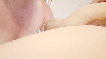Biting licking balls of a transgender friend