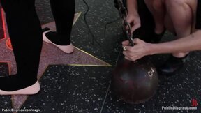 Bound hoe disgraced in Hollywood blvd