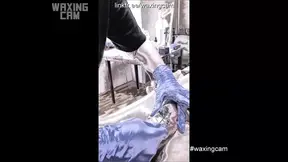 camera is peeping  waxing of a male cock and ass #93