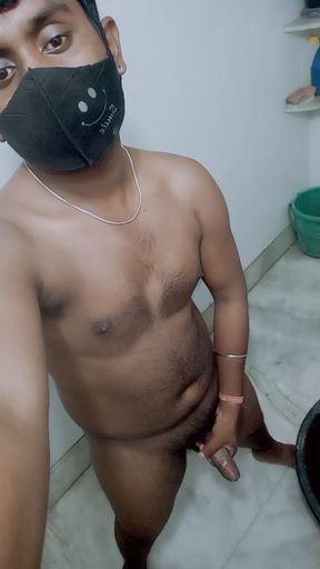 Masturbating