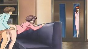 Awesome ginger milf srduces her stepson and gets fgucked in bed. Great hentai video