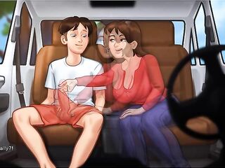 Summertime saga - gameplay - roleplay - debbie - car sex