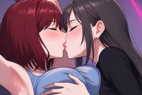AI Generated Cartoon content, Uncensored video of 18 Year old Anime Girl,  Lesbian Indian Kissing Orgasm of Mature Women